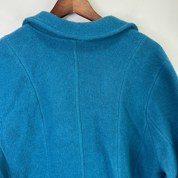 Jessica Plus Vintage Blue Wool Button Down Blazer Jacket Size 1X - Picture 10 of 12